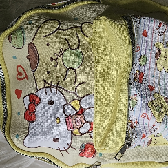 Hello Kitty and Pompompurin Yellow Backpack - Picture 1 of 2